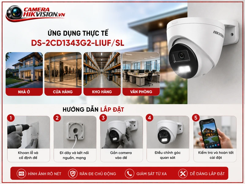 Camera IP Dome Hikvision DS-2CD1143G2-LIUF