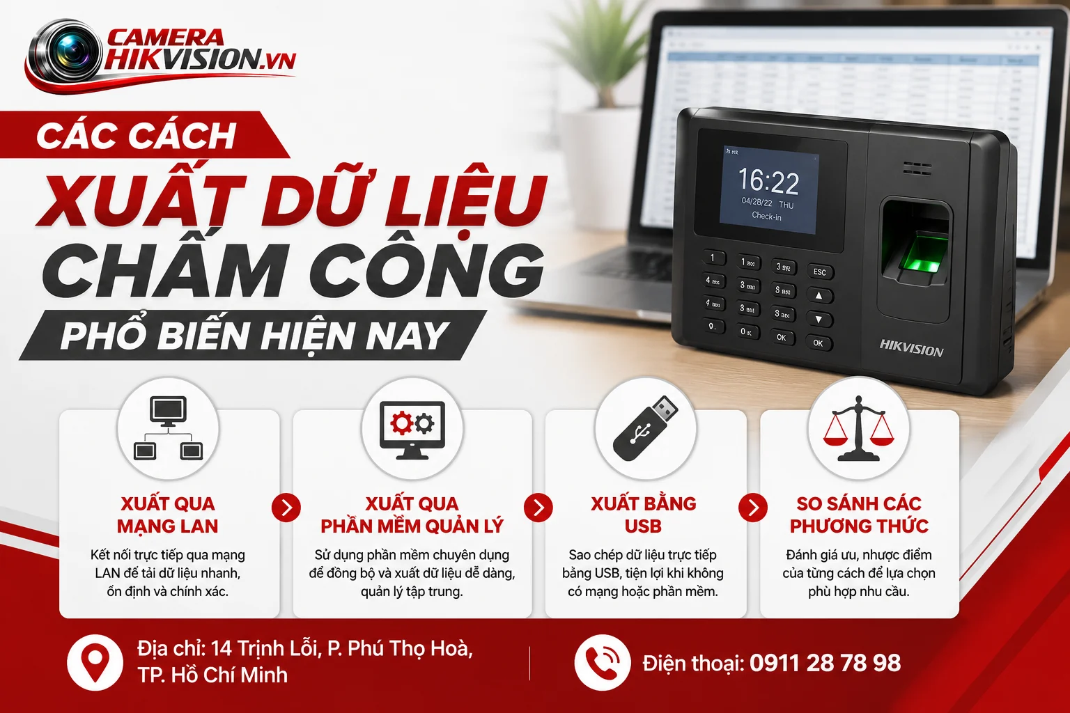Các cách xuất dữ liệu chấm công phổ biến hiện nay