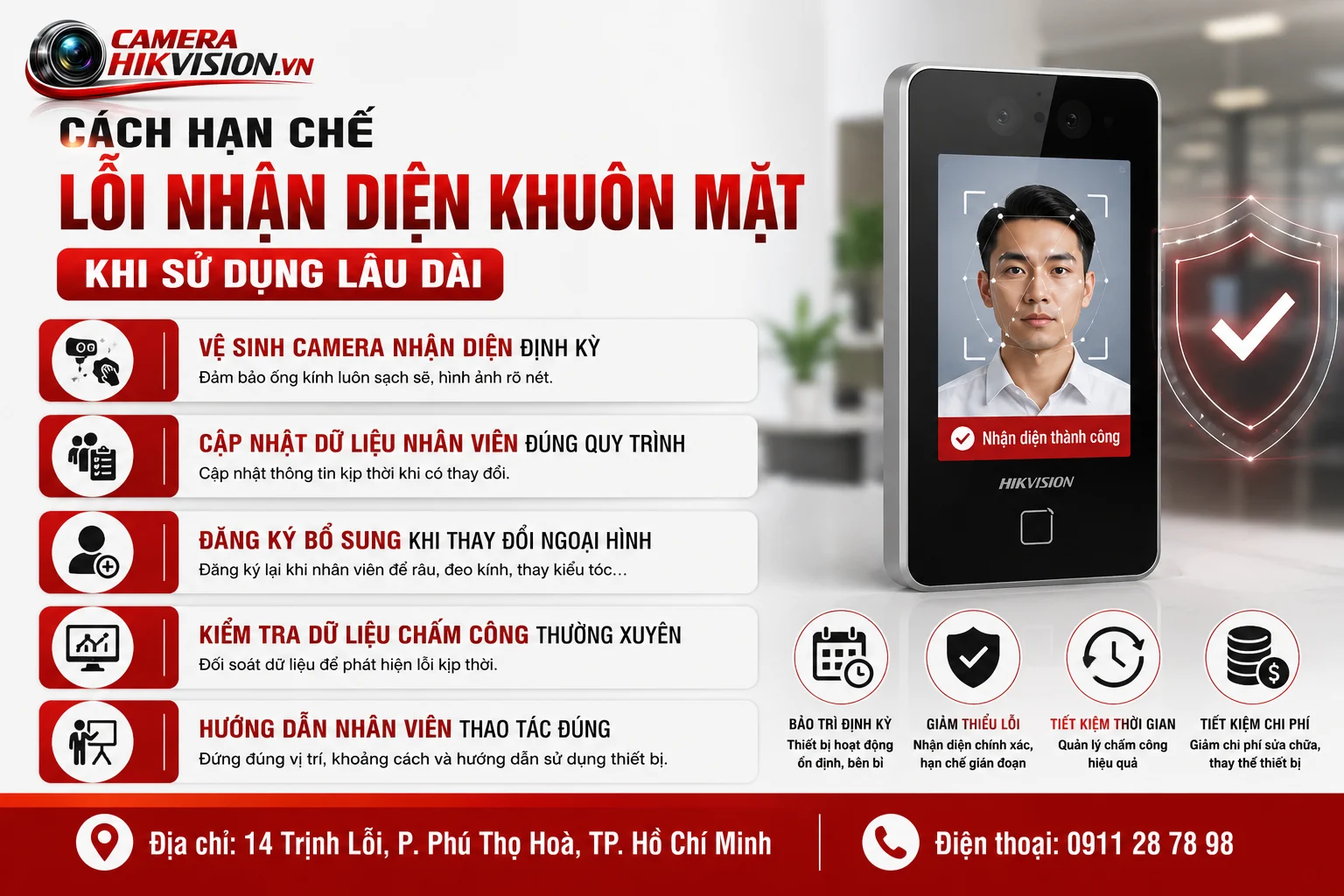 Cách hạn chế lỗi nhận diện khuôn mặt khi sử dụng lâu dài