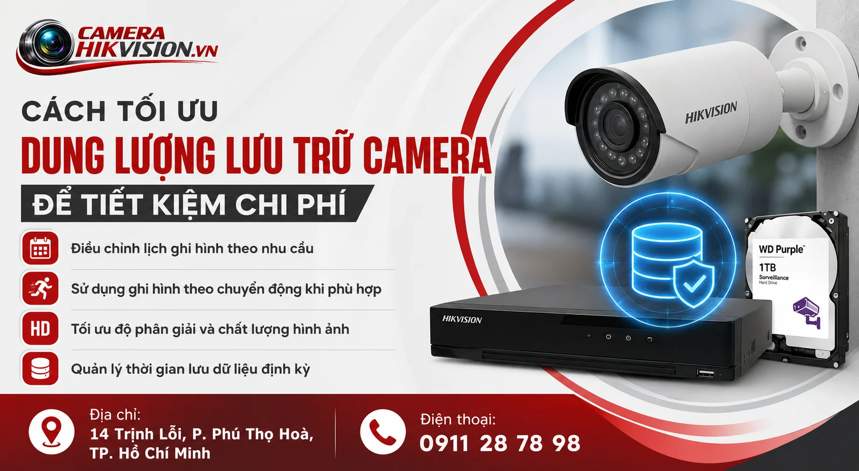 Cách tối ưu dung lượng lưu trữ camera để tiết kiệm chi phí