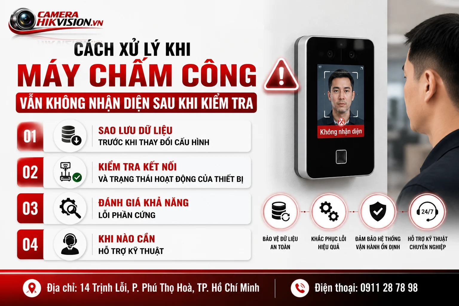 Nguyên nhân phổ biến khiến máy chấm công không nhận khuôn mặt