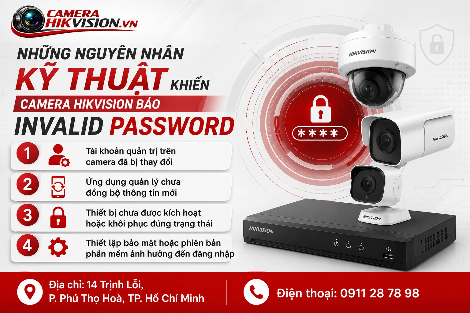 Những nguyên nhân kỹ thuật khiến Camera Hikvision báo Invalid Password