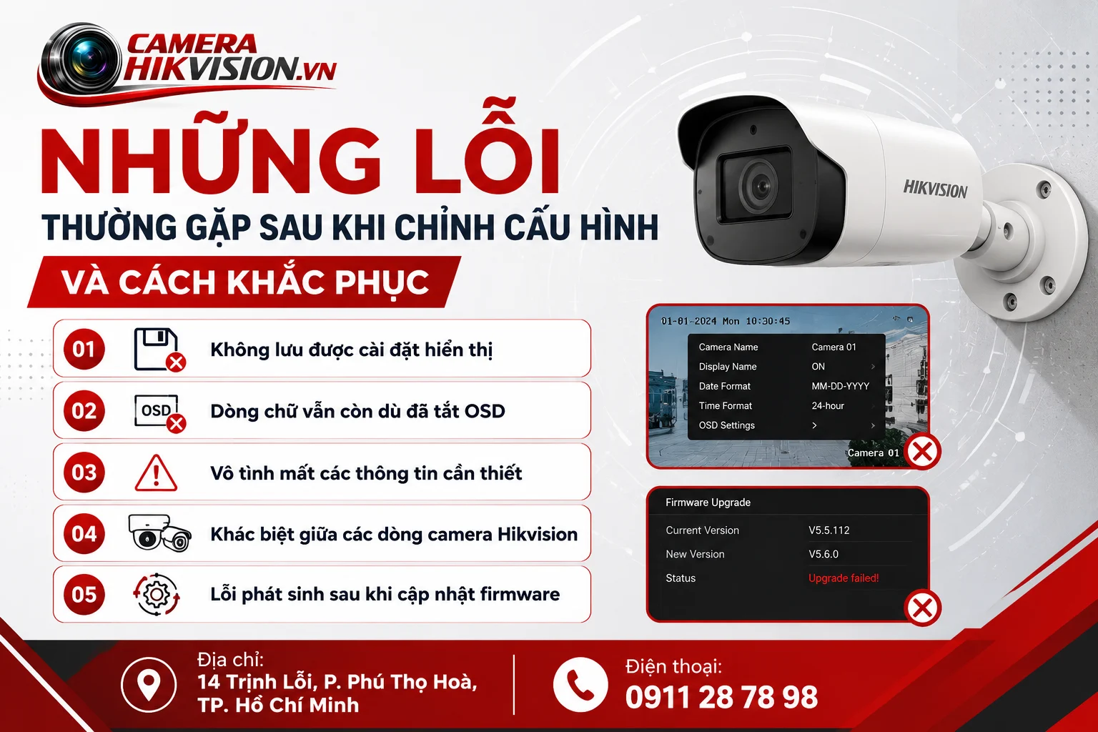Những lỗi thường gặp sau khi chỉnh cấu hình và cách khắc phục