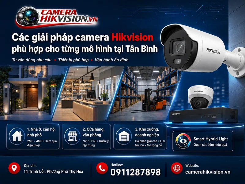 Các giải pháp camera Hikvision phù hợp cho từng mô hình tại Tân Bình