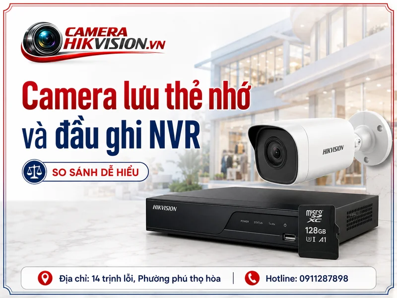 Camera lưu thẻ nhớ và đầu ghi NVR: Nên chọn giải pháp nào cho gia đình, cửa hàng nhỏ?