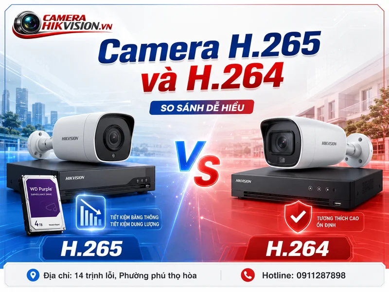 Camera H.265 và H.264: nên chọn chuẩn nén nào cho gia đình và cửa hàng nhỏ?