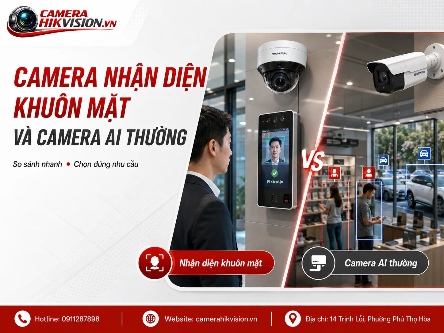 Camera nhận diện khuôn mặt và camera AI thường: chọn đúng để bảo mật, lưu trữ an toàn và vận hành ổn định