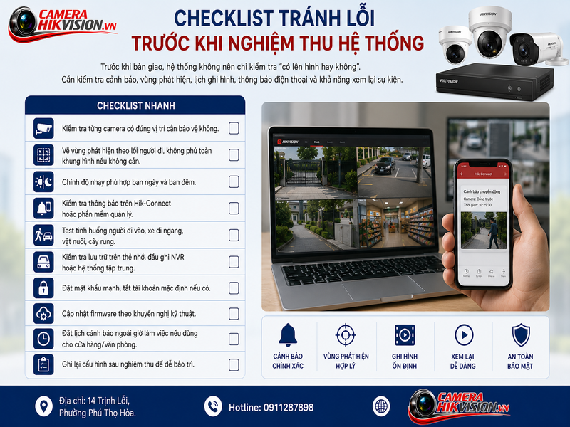 Checklist tránh lỗi trước khi nghiệm thu hệ thống