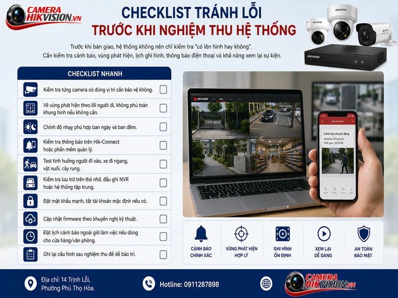 Checklist tránh lỗi trước khi nghiệm thu hệ thống