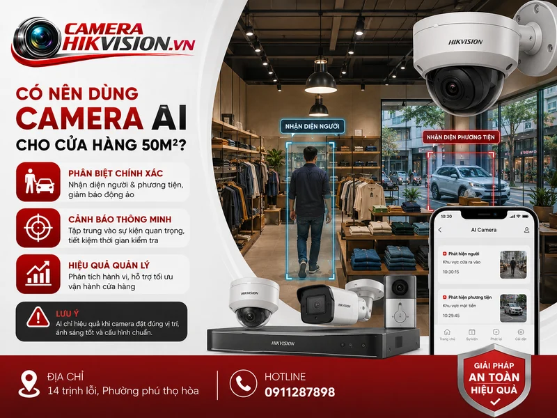 Có nên dùng camera AI cho cửa hàng 50m²?