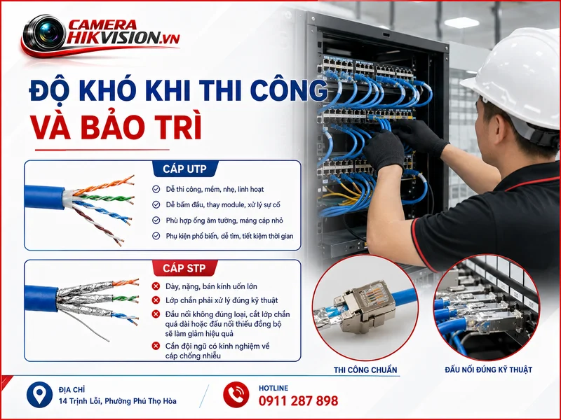 Độ khó khi thi công và bảo trì