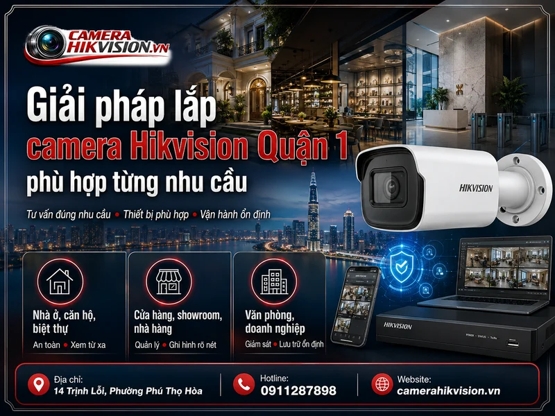 Giải pháp lắp camera Hikvision Quận 1 phù hợp từng nhu cầu