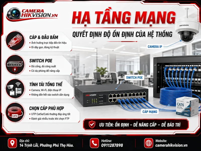 Hạ tầng mạng quyết định độ ổn định của hệ thống
