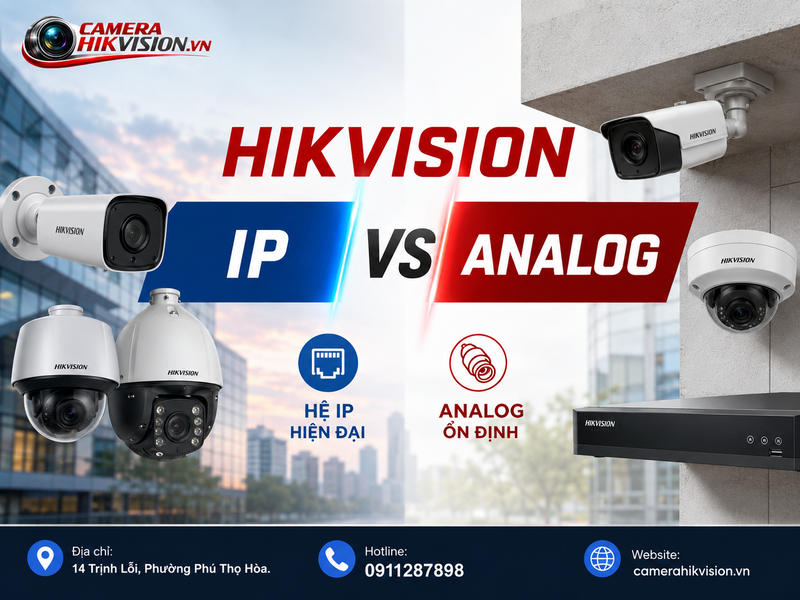 Hikvision IP vs Analog: Chọn đúng hệ thống theo nhu cầu