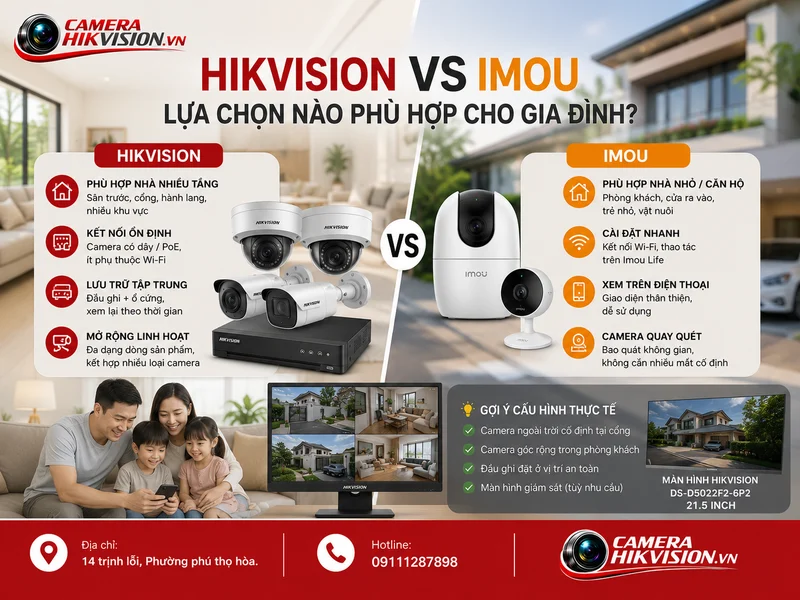 Hikvision vs Imou: lựa chọn nào phù hợp cho gia đình?