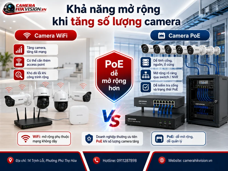 Khả năng mở rộng khi tăng số lượng camera