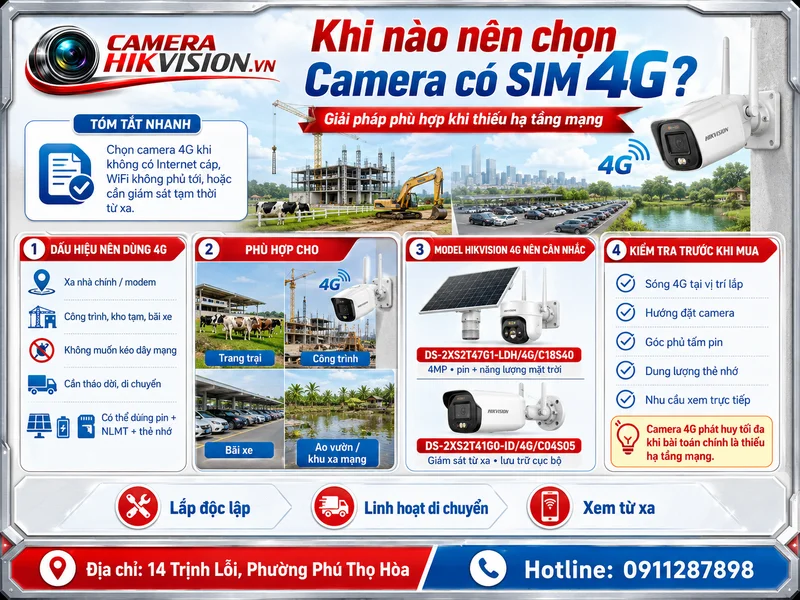 Khi nào nên chọn Camera có SIM 4G?