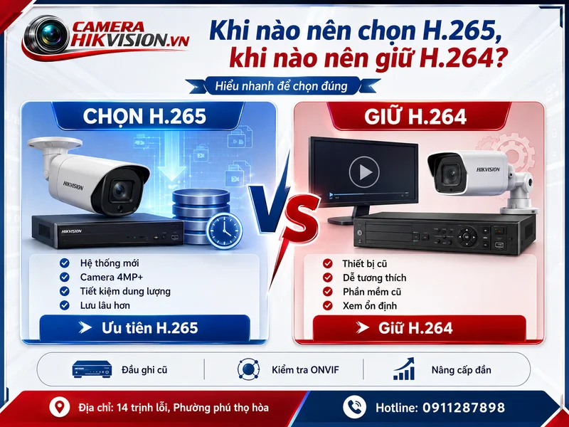 Khi nào nên chọn H.265, khi nào nên giữ H.264?