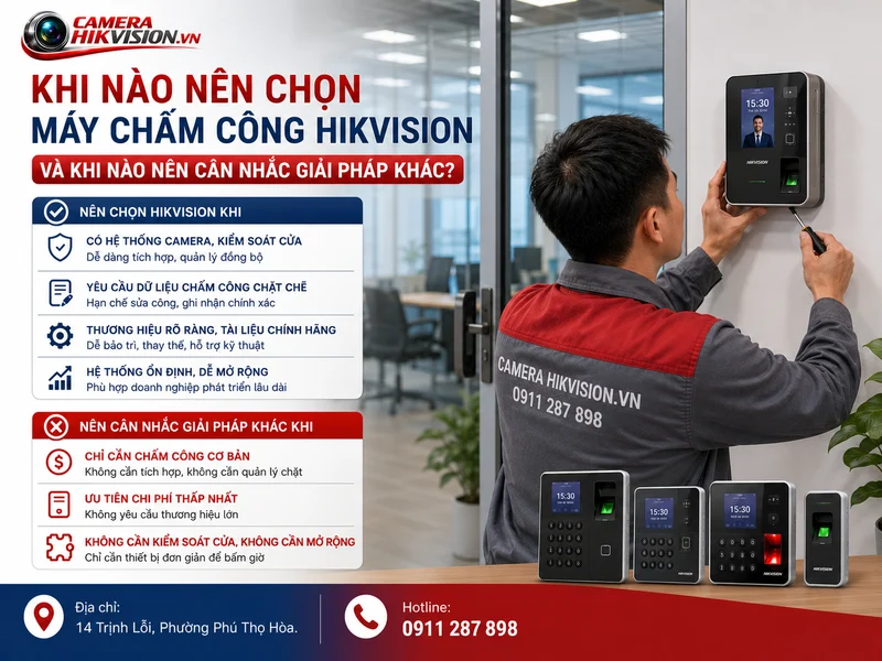 Khi nào nên chọn máy chấm công Hikvision và khi nào nên cân nhắc giải pháp khác?