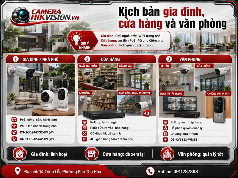 Kịch bản gia đình, cửa hàng và văn phòng