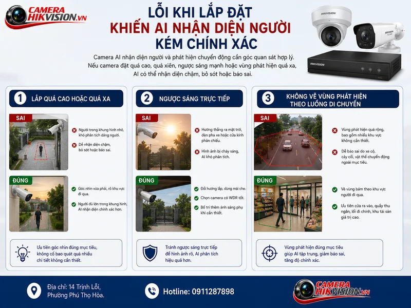 Lỗi khi lắp đặt khiến AI nhận diện người kém chính xác