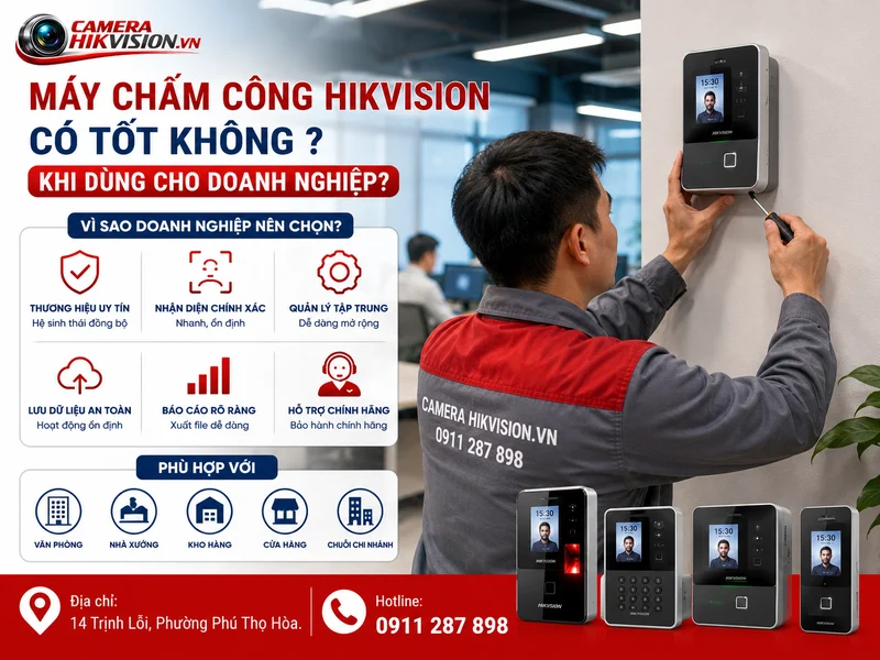 Máy chấm công Hikvision có tốt không khi dùng cho doanh nghiệp?