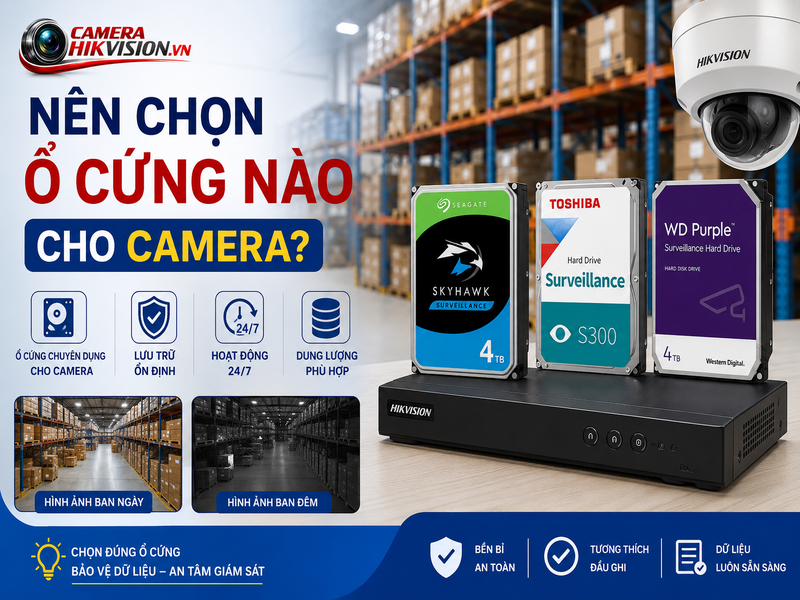 Nên chọn ổ cứng nào cho camera: Hướng dẫn chọn đúng dung lượng và tránh lỗi.