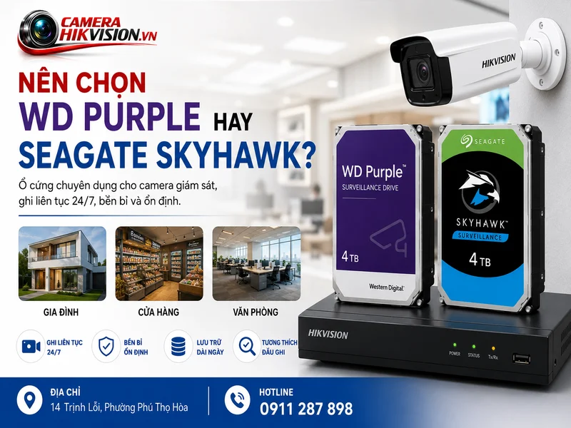 Nên chọn WD Purple hay Seagate SkyHawk?
