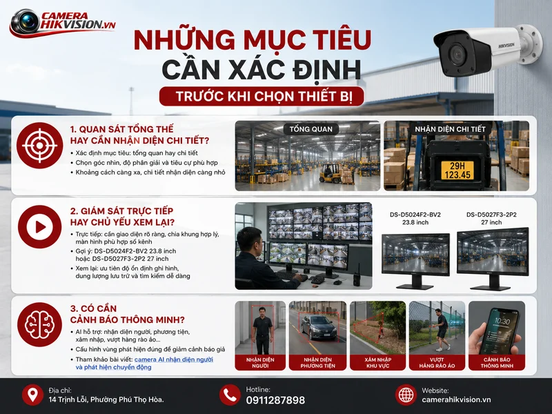 Những mục tiêu cần xác định trước khi chọn thiết bị