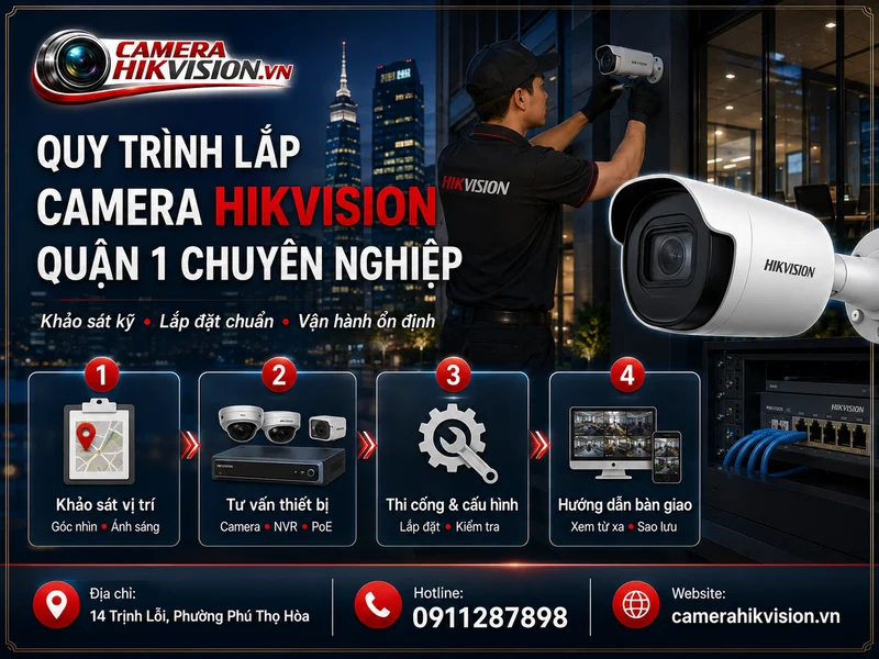Quy trình lắp camera Hikvision Quận 1 chuyên nghiệp