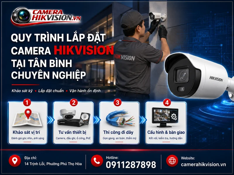 Quy trình lắp đặt camera Hikvision tại Tân Bình chuyên nghiệp