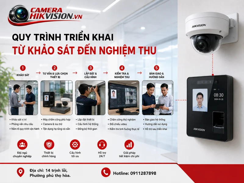 Quy trình triển khai từ khảo sát đến nghiệm thu