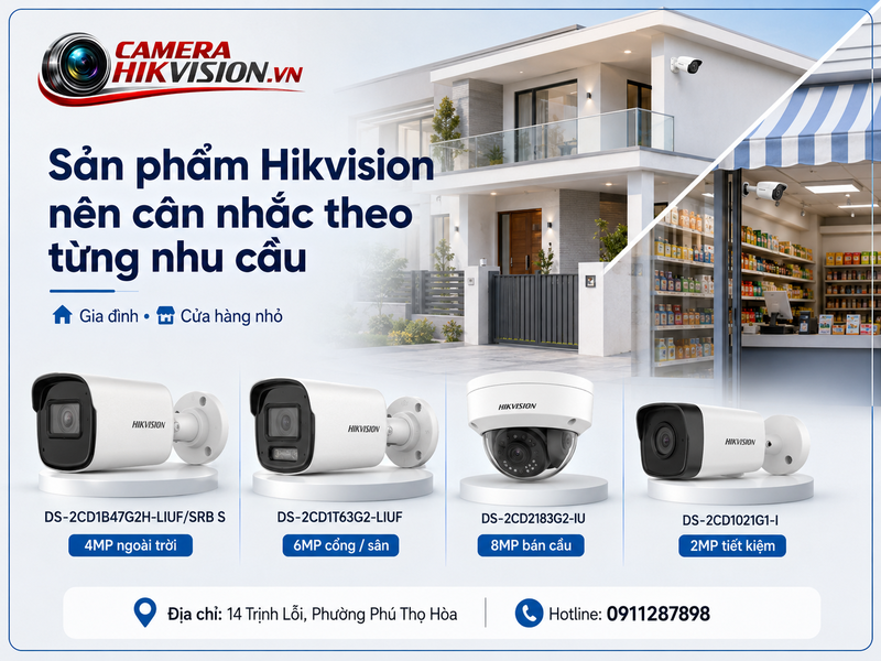 Sản phẩm Hikvision nên cân nhắc theo từng nhu cầu