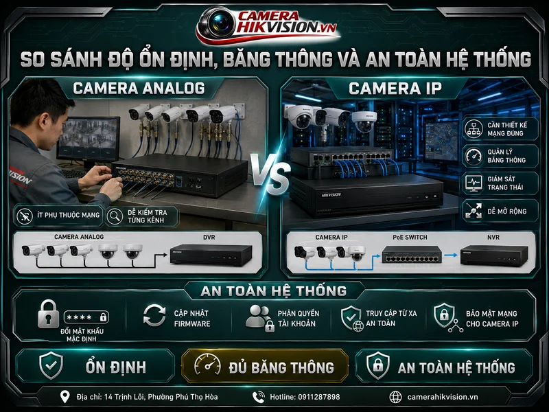 So sánh độ ổn định, băng thông và an toàn hệ thống