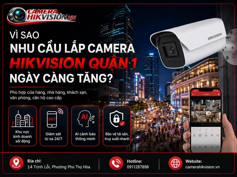 Vì sao nhu cầu lắp camera Hikvision Quận 1 ngày càng tăng?