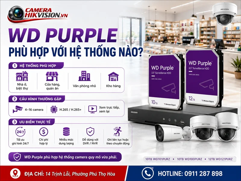 WD Purple phù hợp với những hệ thống nào?