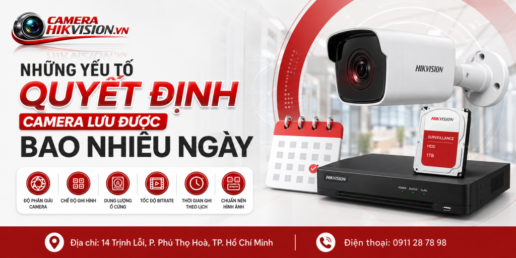 Những yếu tố quyết định camera lưu được bao nhiêu ngày