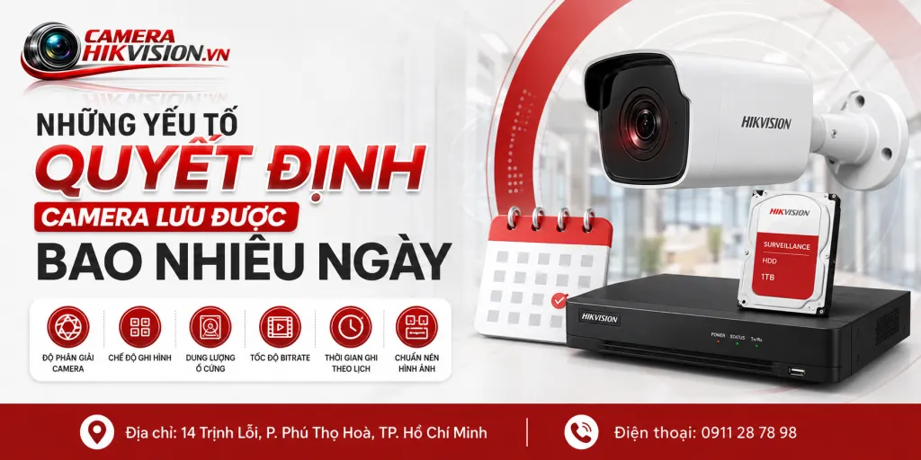 Những yếu tố quyết định camera lưu được bao nhiêu ngày