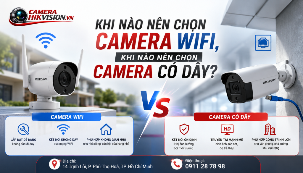 Khi nào nên chọn camera WiFi, khi nào nên chọn camera có dây?