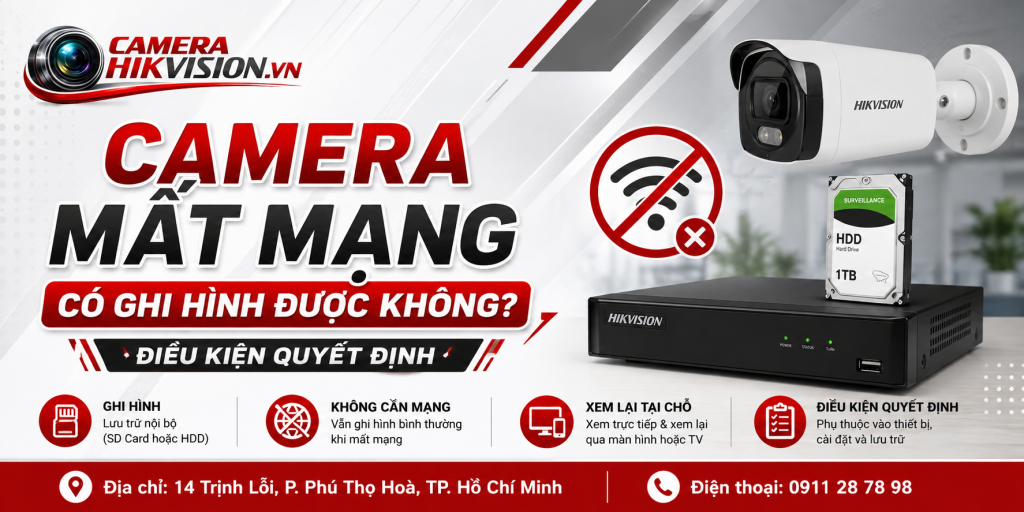 Camera mất mạng có ghi hình được không? Điều kiện quyết định