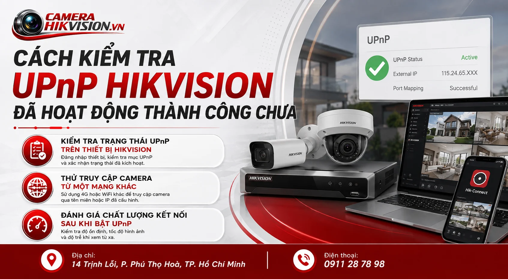 Cách kiểm tra UPnP Hikvision đã hoạt động thành công chưa