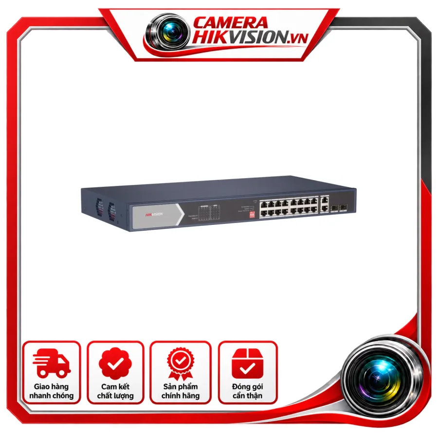 Switch mạng 16 cổng PoE , hỗ trợ HiPOE