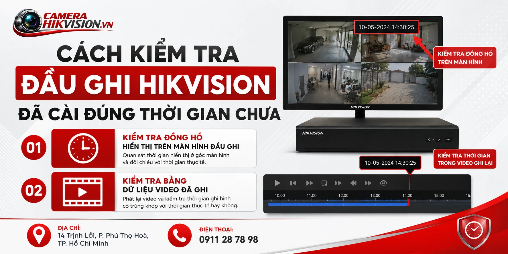Cách kiểm tra đầu ghi Hikvision đã cài đúng thời gian chưa