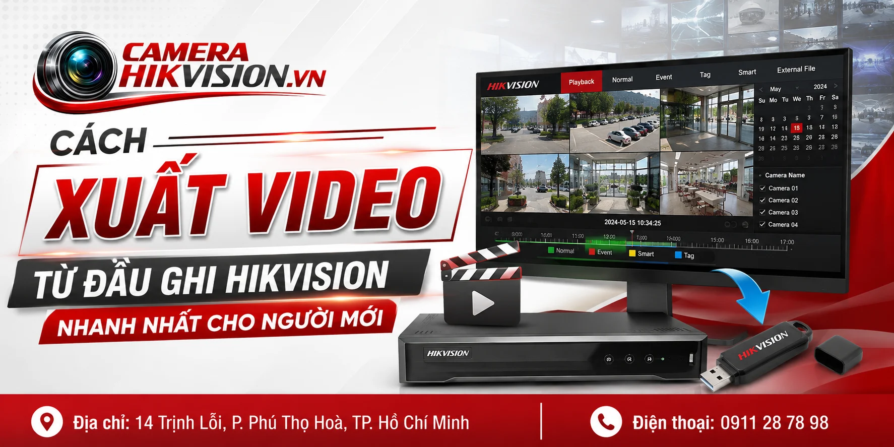 Cách xuất video từ đầu ghi Hikvision nhanh nhất cho người mới