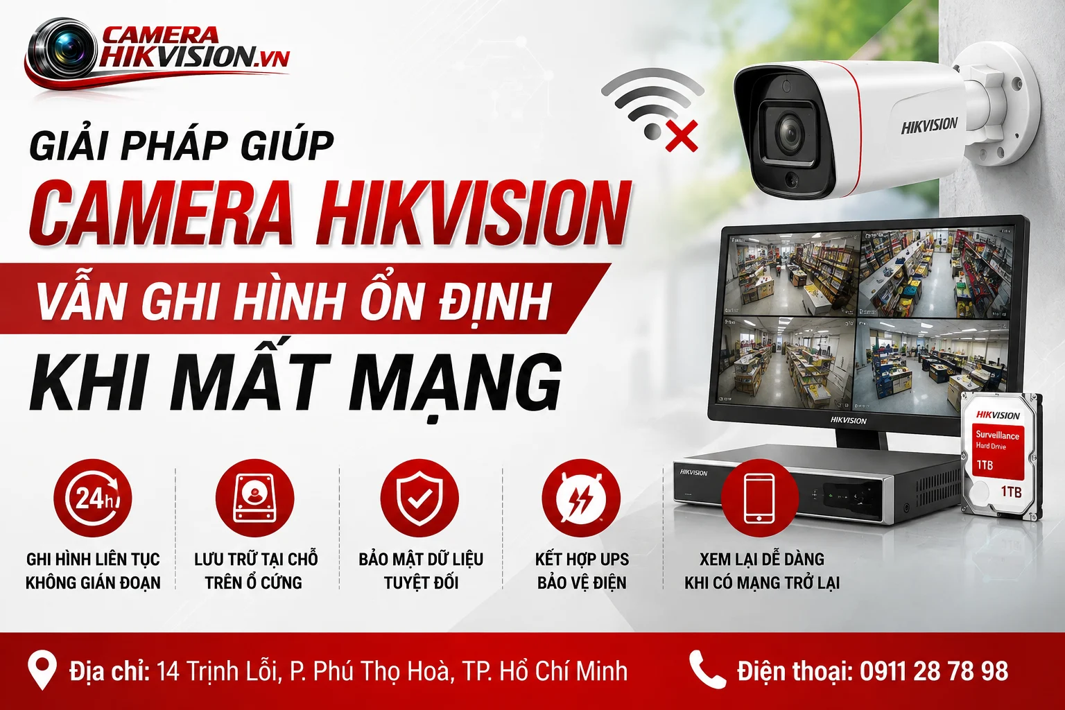 Giải pháp giúp camera Hikvision vẫn ghi hình ổn định khi mất mạng