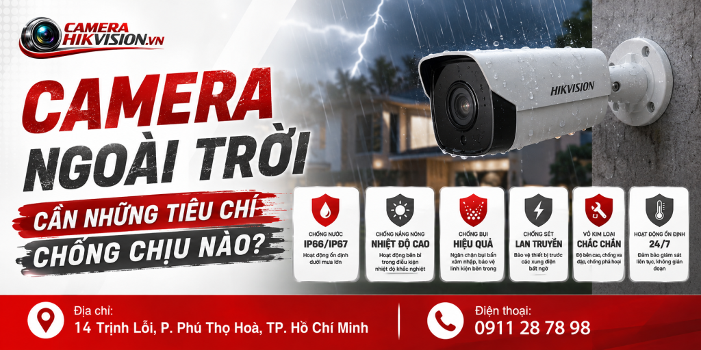 Camera ngoài trời cần những tiêu chí chống chịu nào?