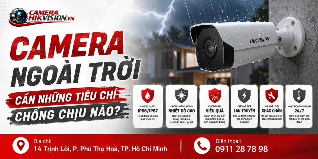 Camera ngoài trời cần những tiêu chí chống chịu nào?