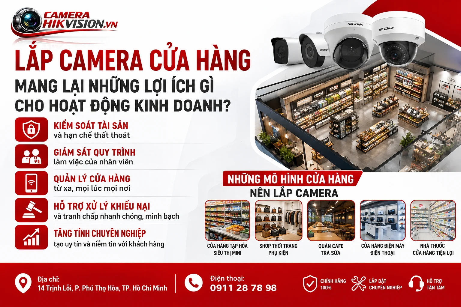 Lắp camera cửa hàng mang lại những lợi ích gì cho hoạt động kinh doanh?