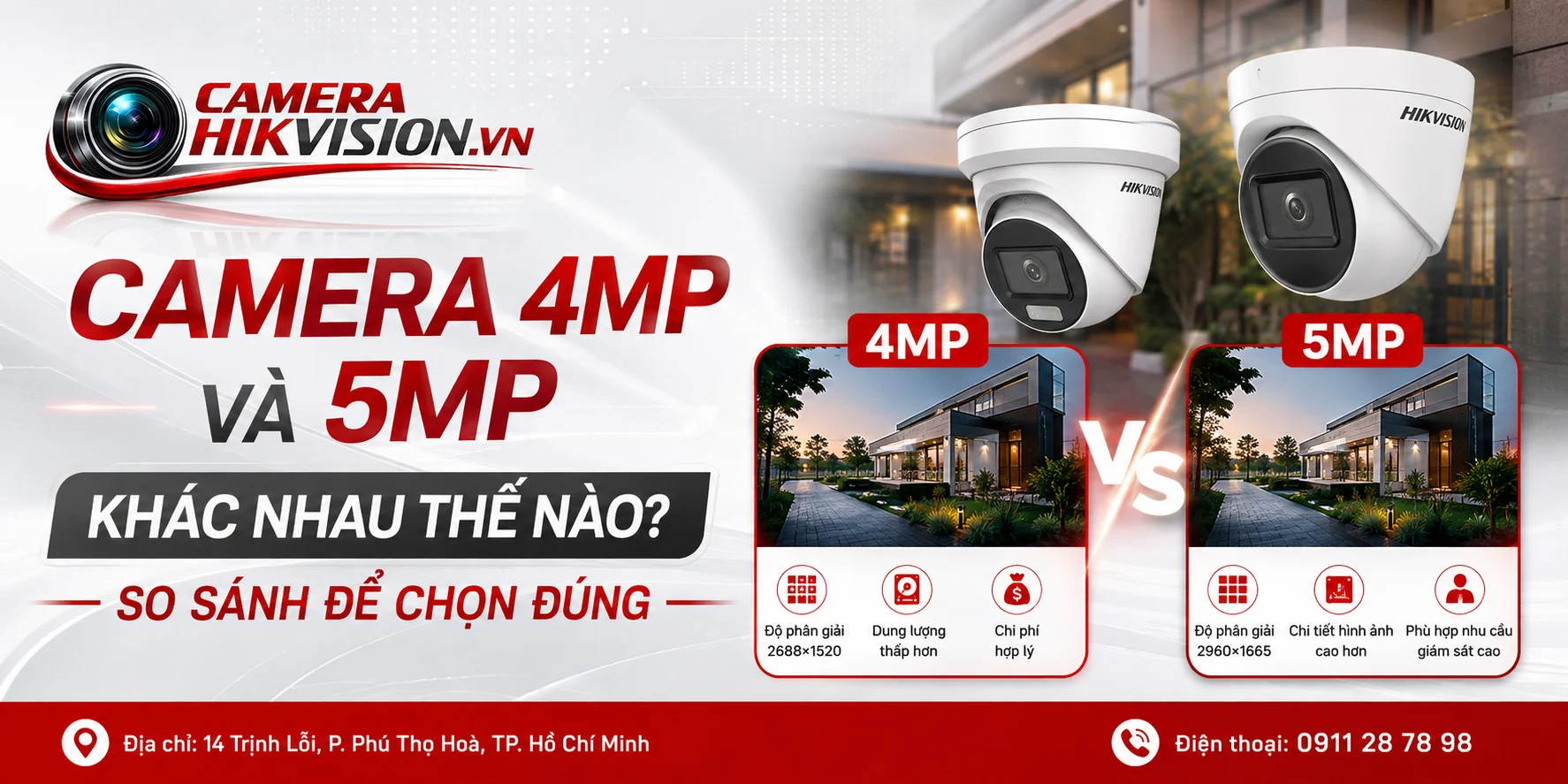 Camera 4MP Và 5MP Khác Nhau Thế Nào? So Sánh Để Chọn Đúng