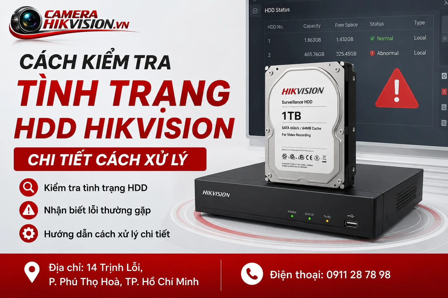Cách Kiểm Tra Tình Trạng HDD Hikvision Chi Tiết Cách Xử Lý